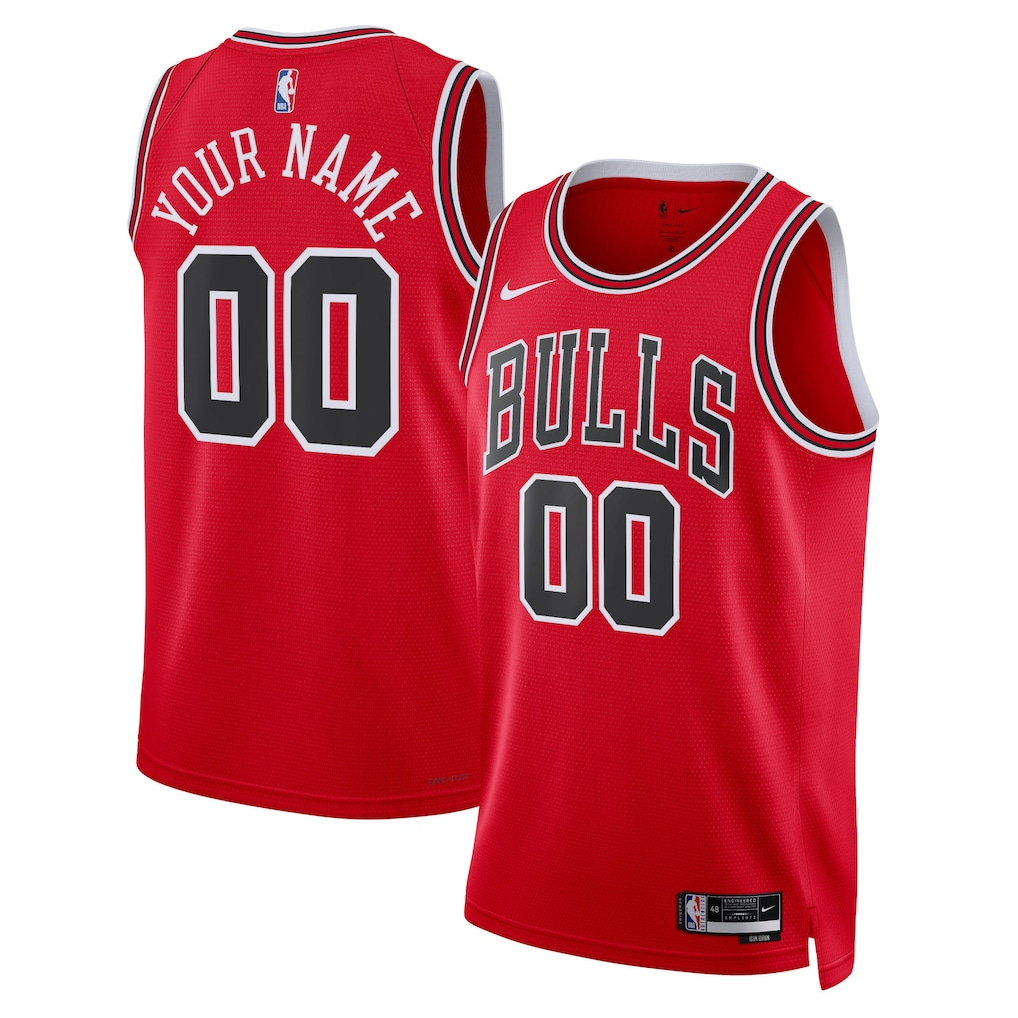 Custom Chicago Bulls Red Jersey