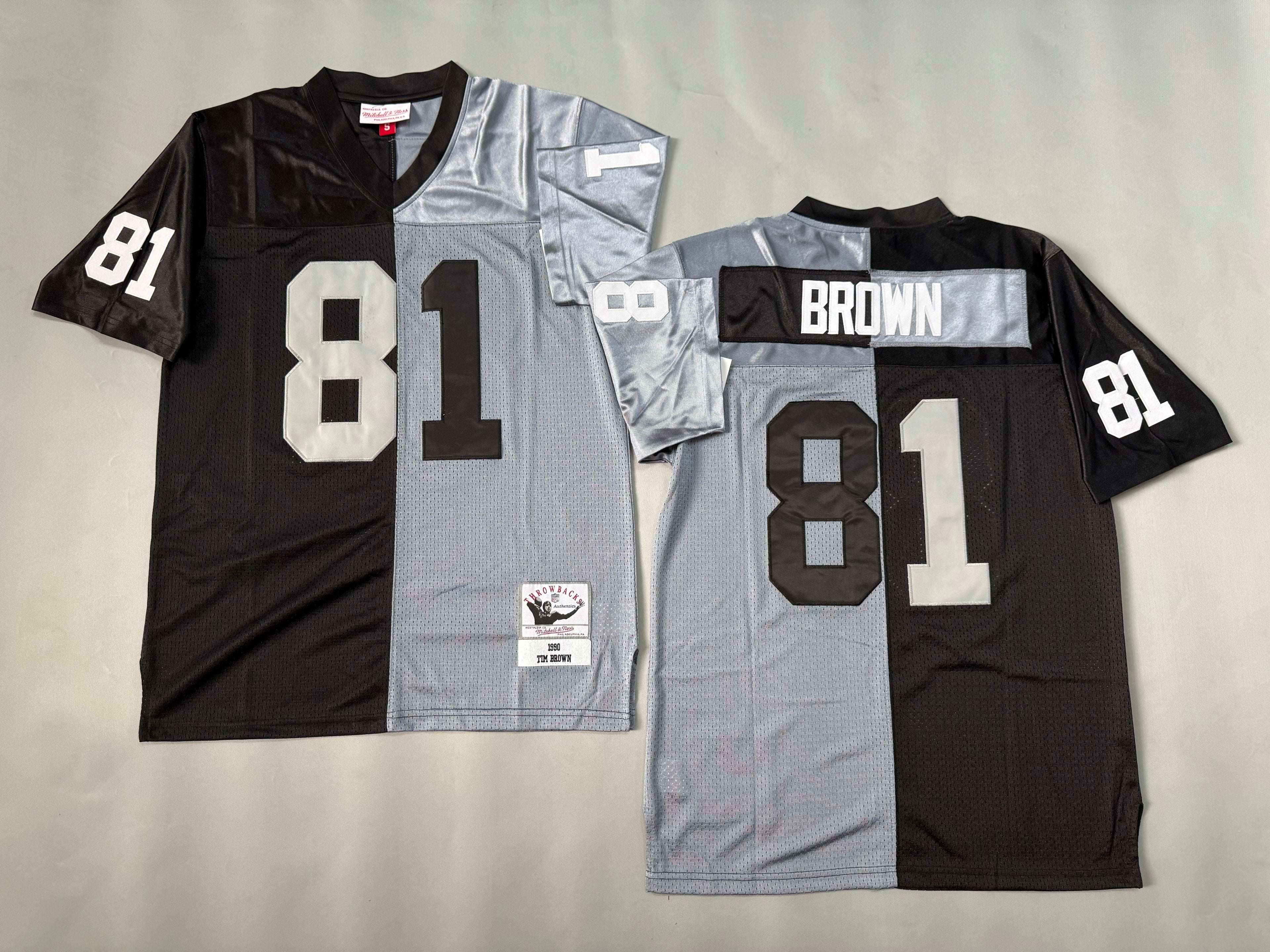 Mens Tim Brown#81 Los Angeles Raiders Vintage Throwback Jersey