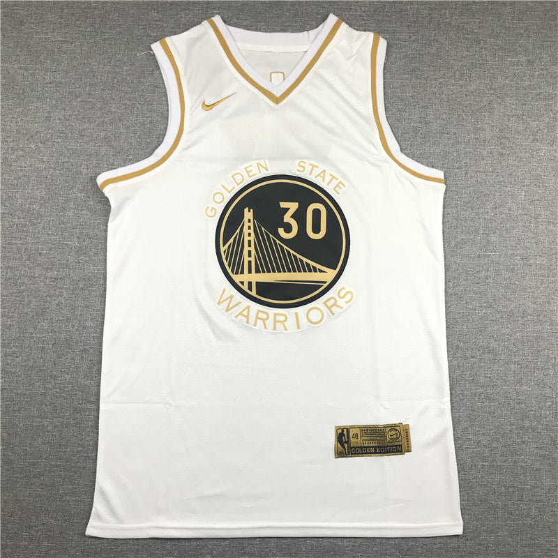 Golden State Warriors Stephen Curry #30 "Platinum" City Edition Swingman Jersey - Embroidered