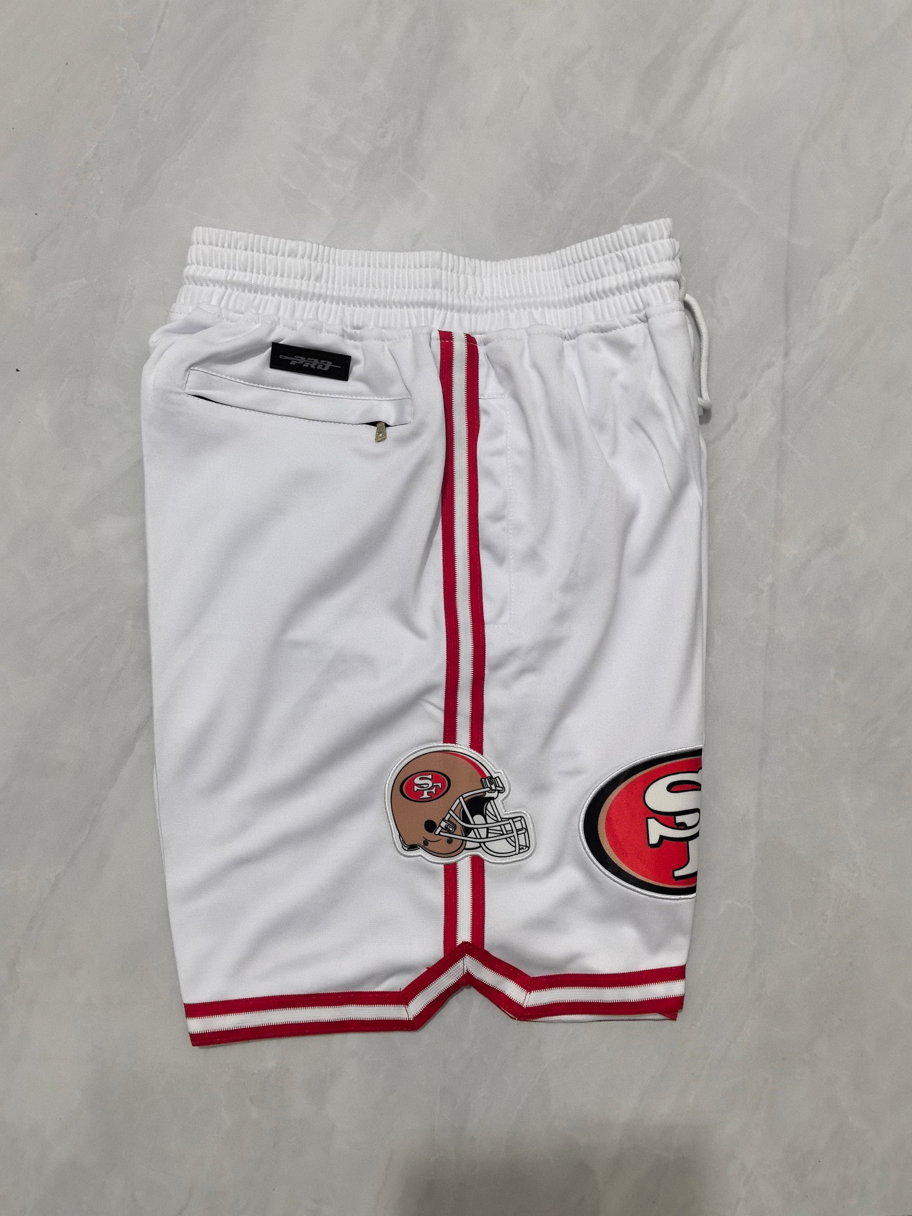 49ers White Pocket Shorts