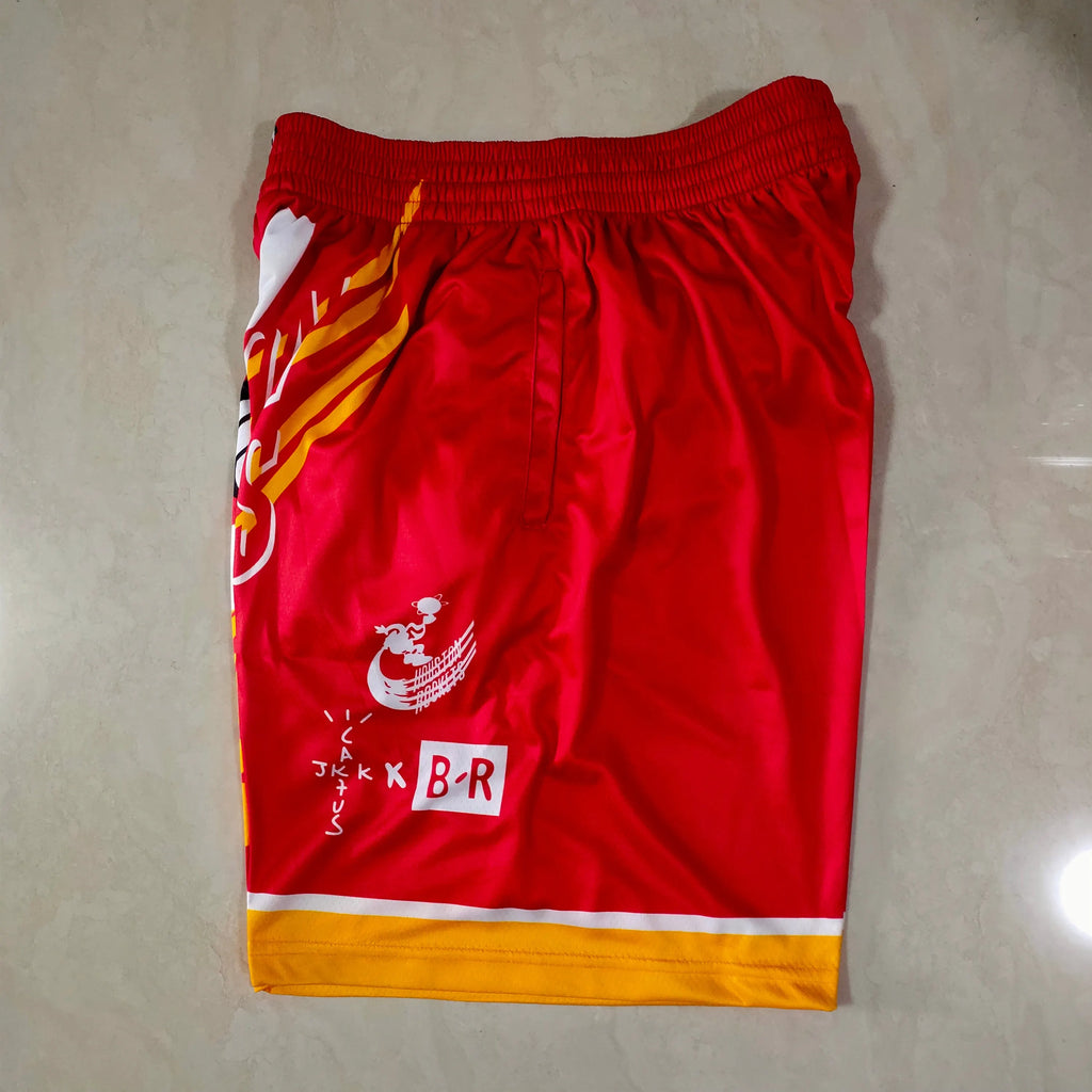 Houston Rockets co-branded red pocket pants