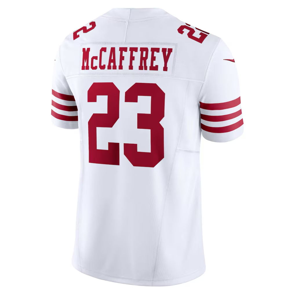 Christian McCaffrey #23 San Francisco 49ers Vapor F.U.S.E. Limited White Jersey