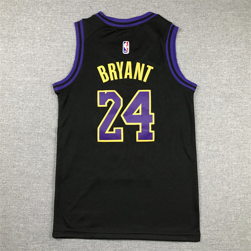 Youth Kobe Bryant Los Angeles Lakers #24 City Edition Embroidered  Jersey