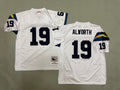 Mens Lance Alworth#19 white San Diego Chargers Vintage Throwback Jersey