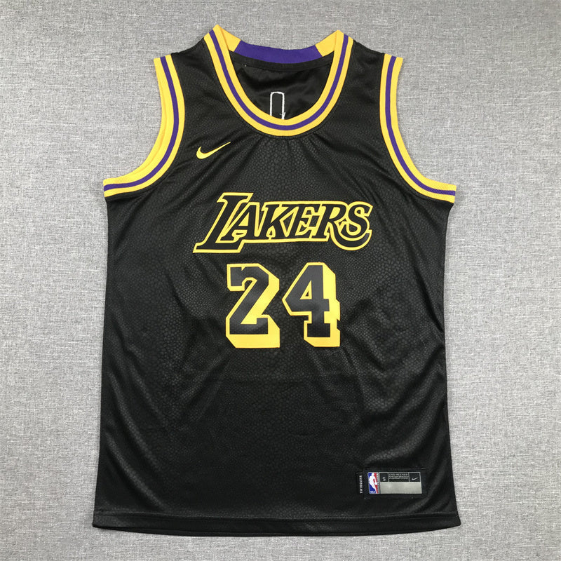 Youth Kobe Bryant Los Angeles Lakers #24  City Edition Black Mamba Embroidered  Jersey
