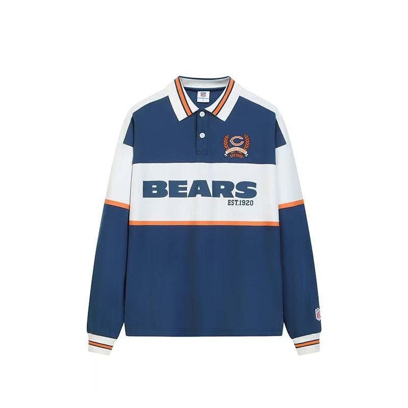 Bears Retro Long-Sleeve Athletic Training Jersey
