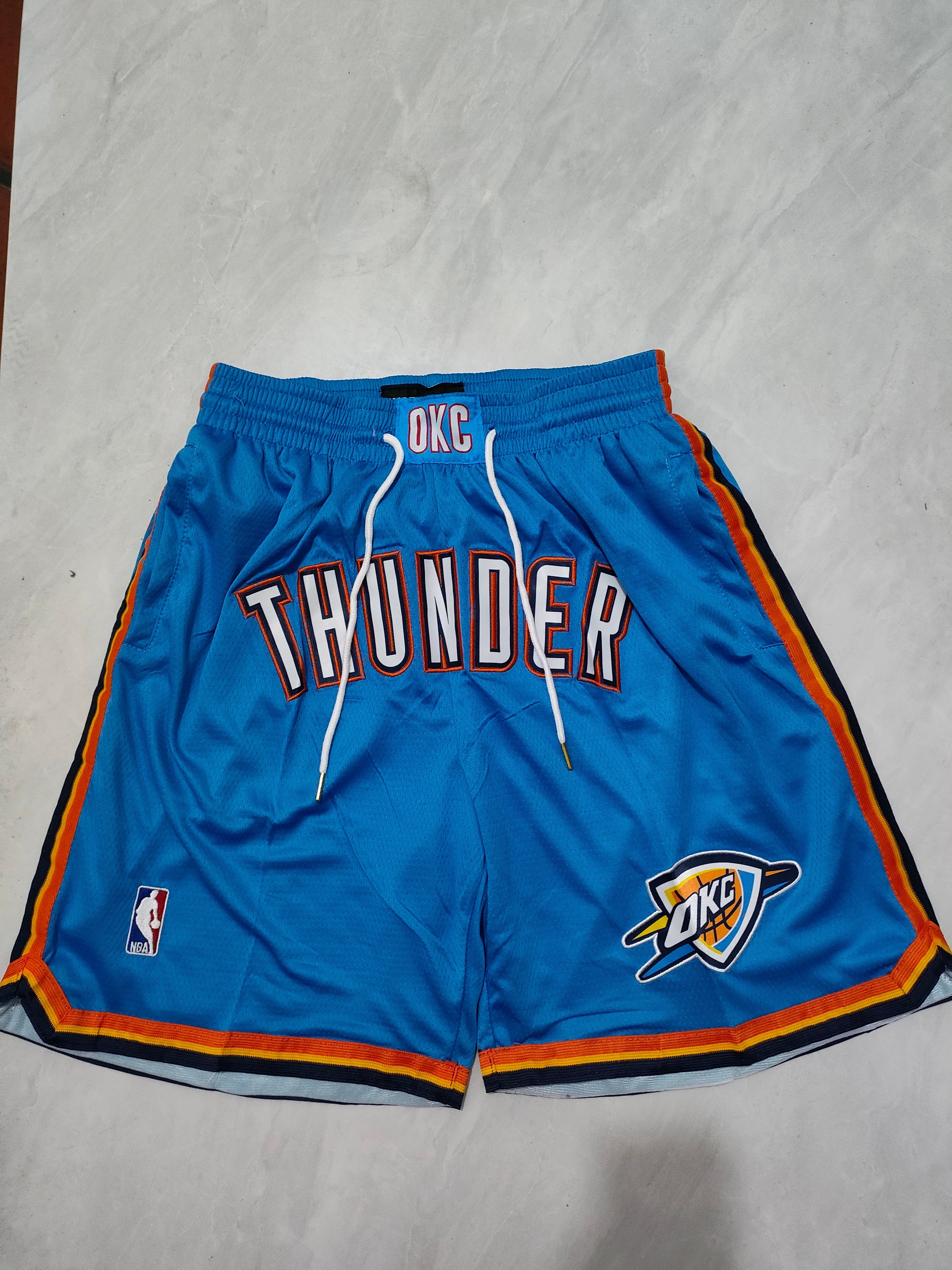 Oklahoma City Thunder Regular Edition Blue Pocket Shorts