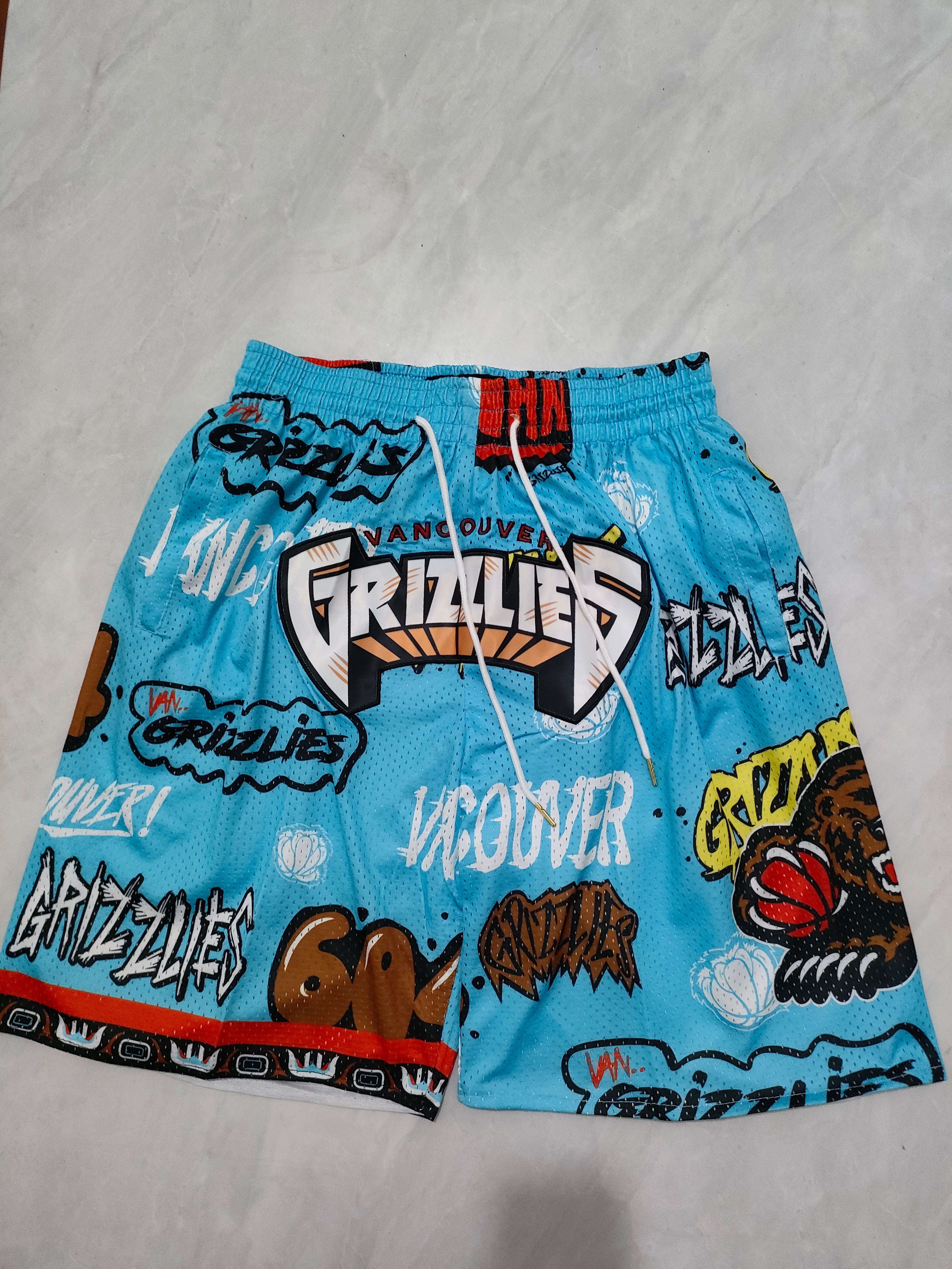 Vancouver Grizzlies Blue Graffiti Pocket Shorts