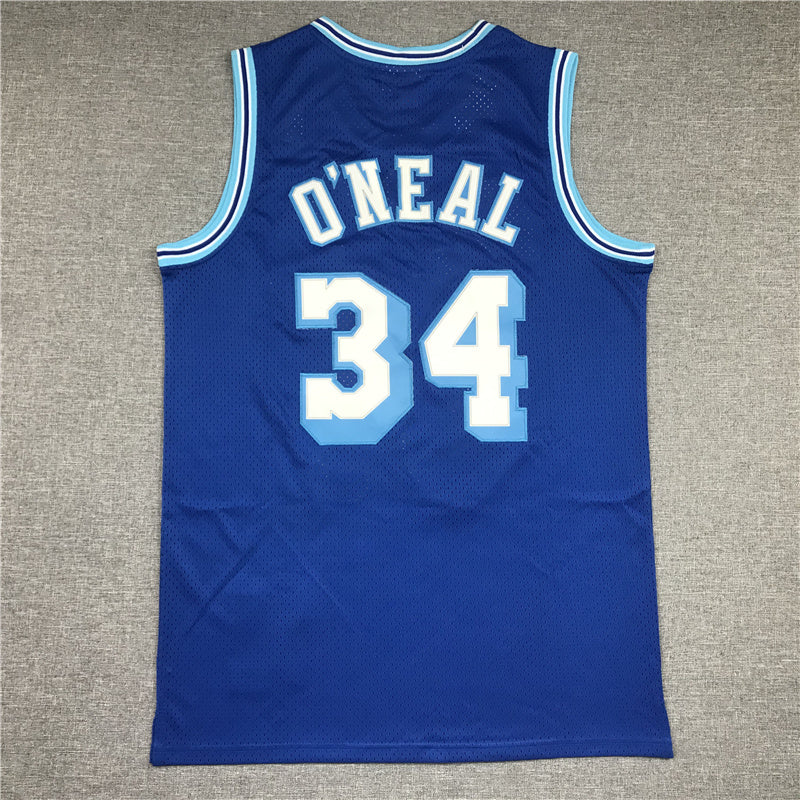 Shaq O'Neal #34 Los Angeles Lakers 1996-97 Throwback Jersey — Embroidered