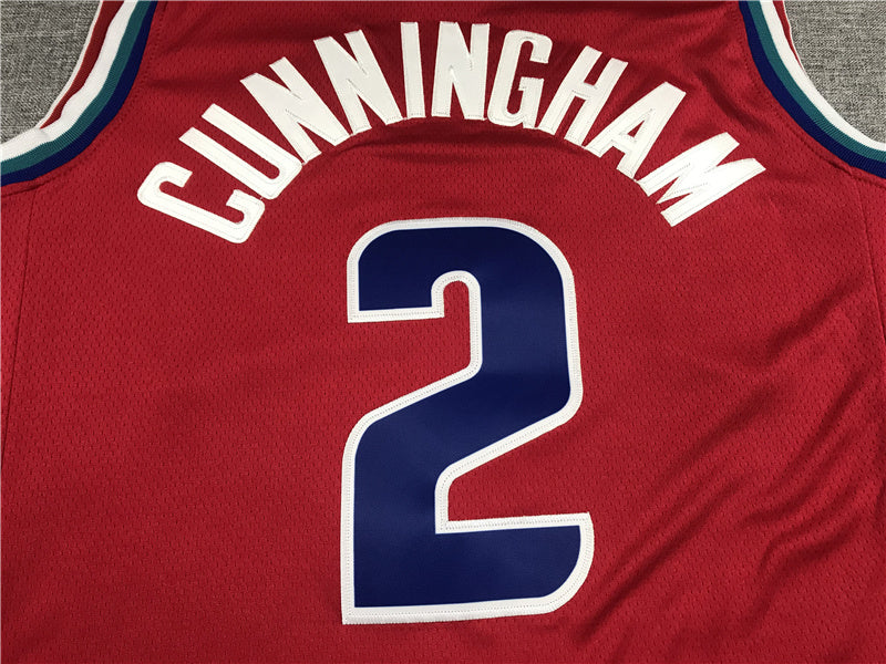 Detroit Pistons Cade Cunningham #2 2022 City Edition Swingman Jersey — Embroidered