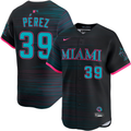 Eury Pérez Miami Marlins Alternate Limited Jersey - Black