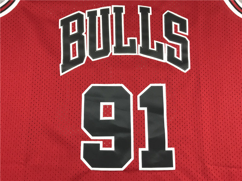 Chicago Bulls Dennis Rodman #91 1997-98 Throwback — Embroidered