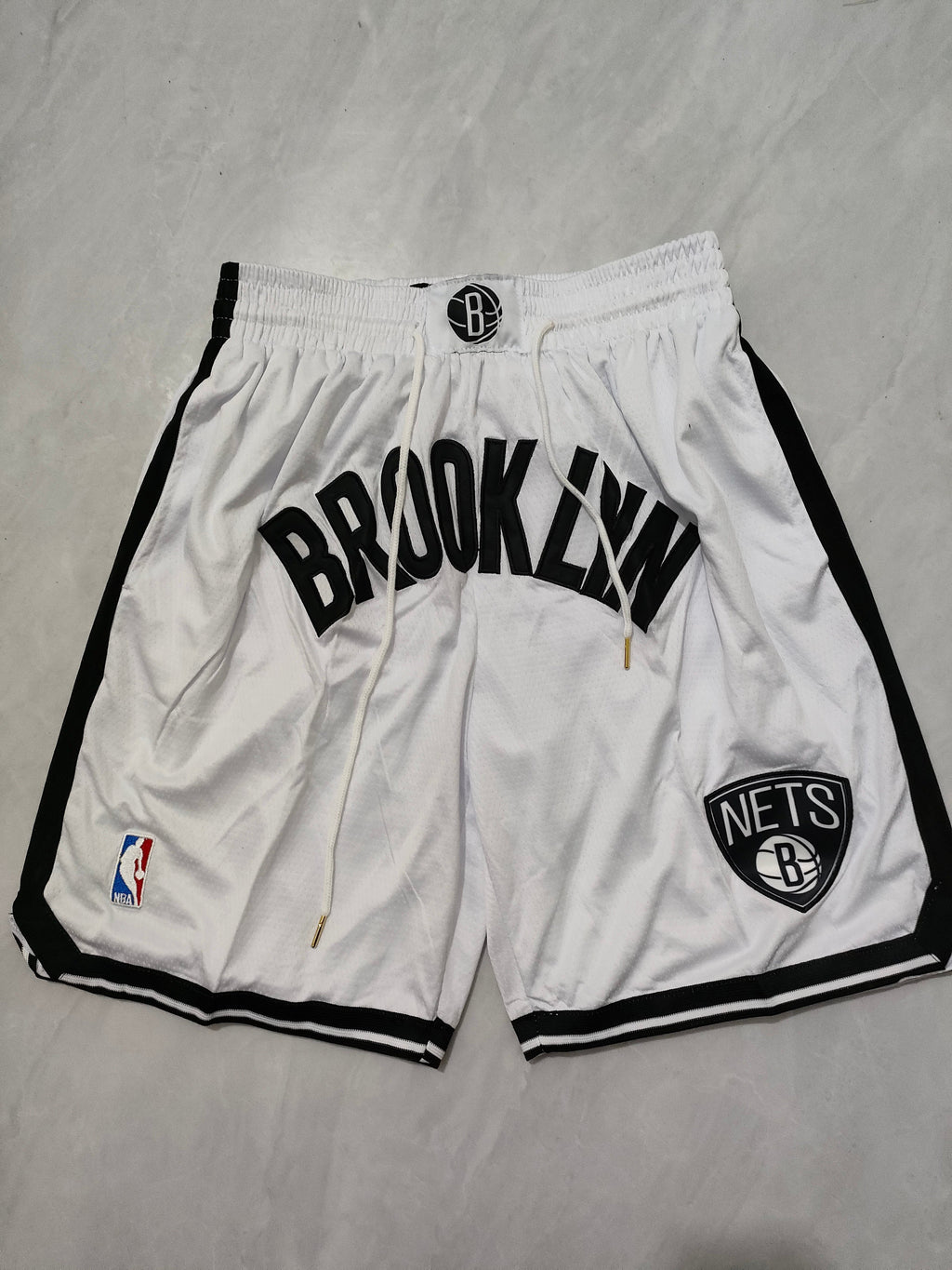 Brooklyn Nets White Regular Pocket Shorts