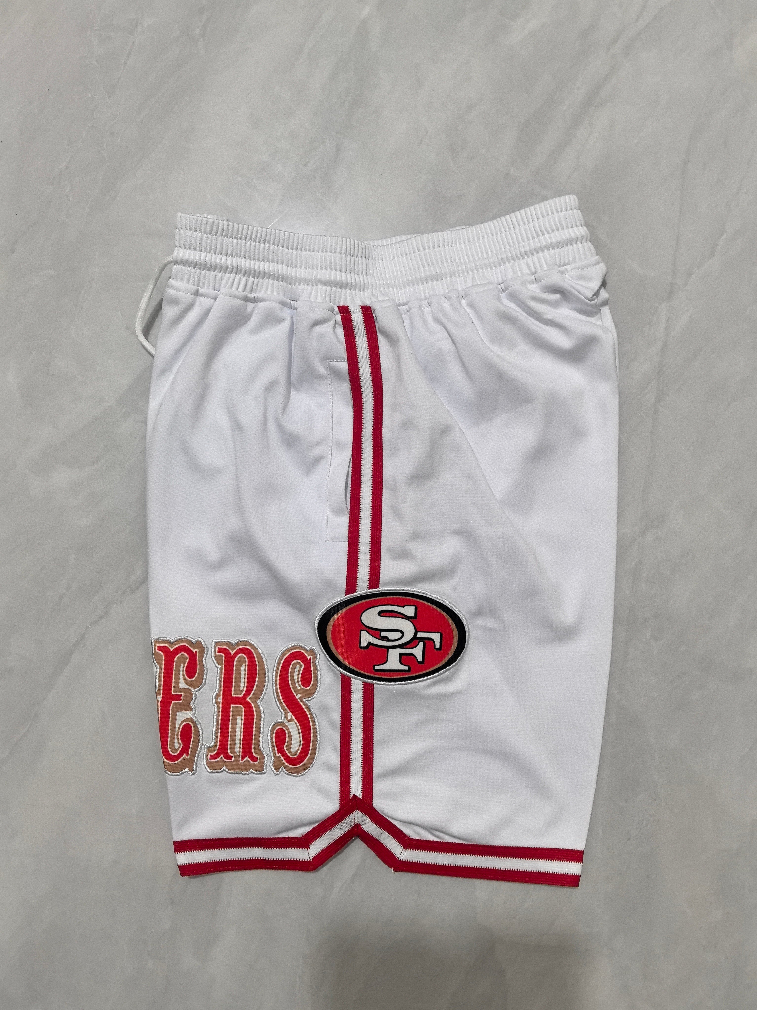 49ers White Pocket Shorts