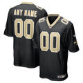 Custom New Orleans Saints Black Game Jersey