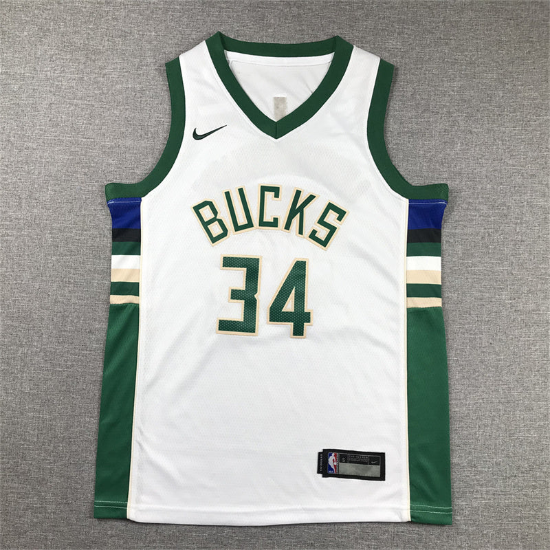 Youth Giannis Antetokounmpo Milwaukee Bucks #34  Embroidered Jersey