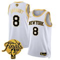OG Anunoby #8 New York Knicks 2026 Finals Swingman White Gold Jersey - All Stitched