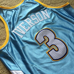 Allen Iverson Denver Nuggets  blue 3 MN
