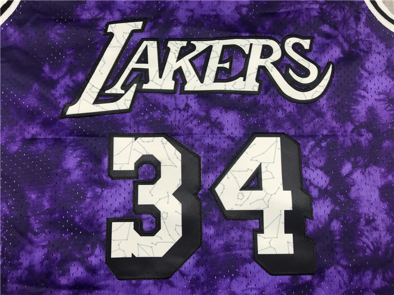 Shaquille O'Neal #34 Los Angeles Lakers Constellation Edition Throwback Jersey