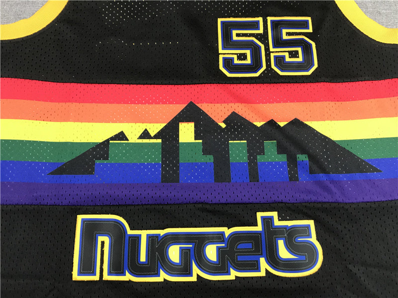 Denver Nuggets Dikembe Mutombo #55 1991-92 Throwback — Embroidered Jersey