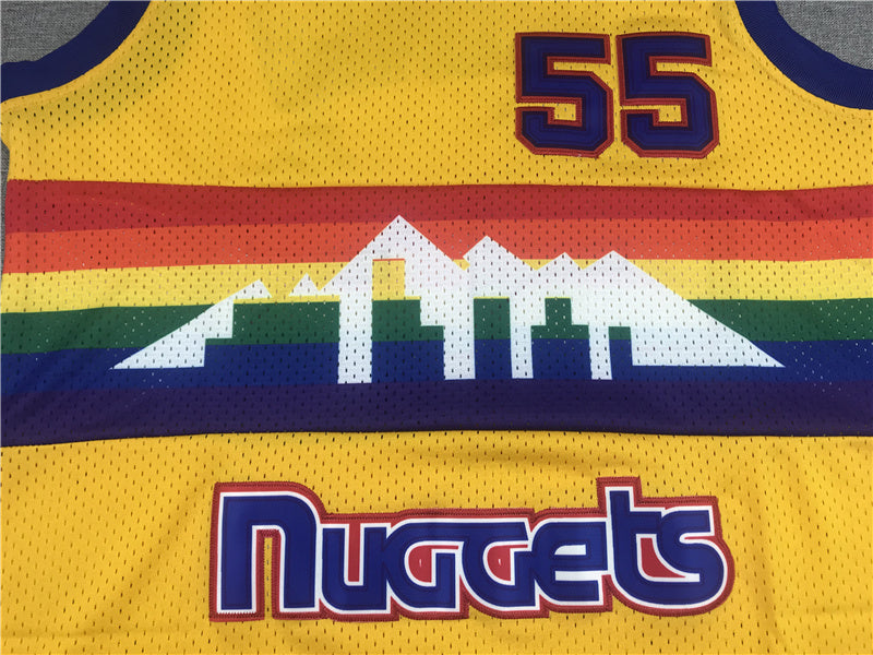 Denver Nuggets Dikembe Mutombo #55 1991-92 Throwback — Embroidered Jersey