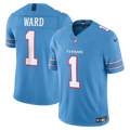 Cameron Ward #1 Tennessee Titans Light Blue Vapor F.U.S.E. Sewn Down Limited Jersey