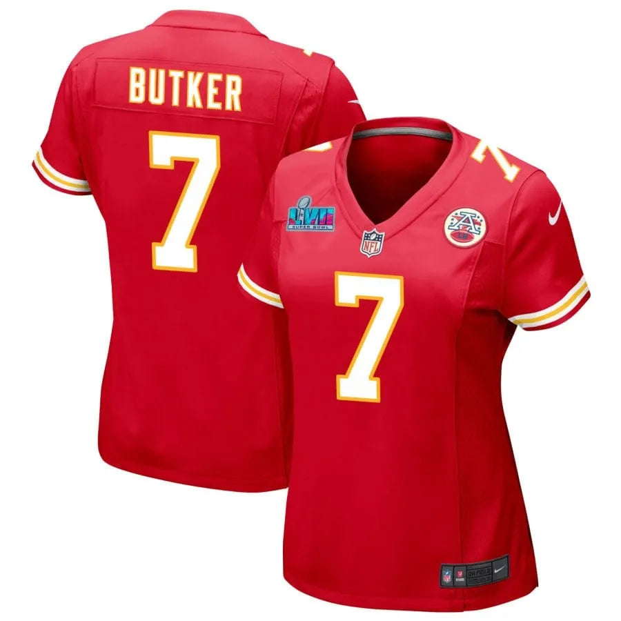 Harrison Butker Kansas City Chiefs Women's Super Bowl LVII Game Jersey - Red