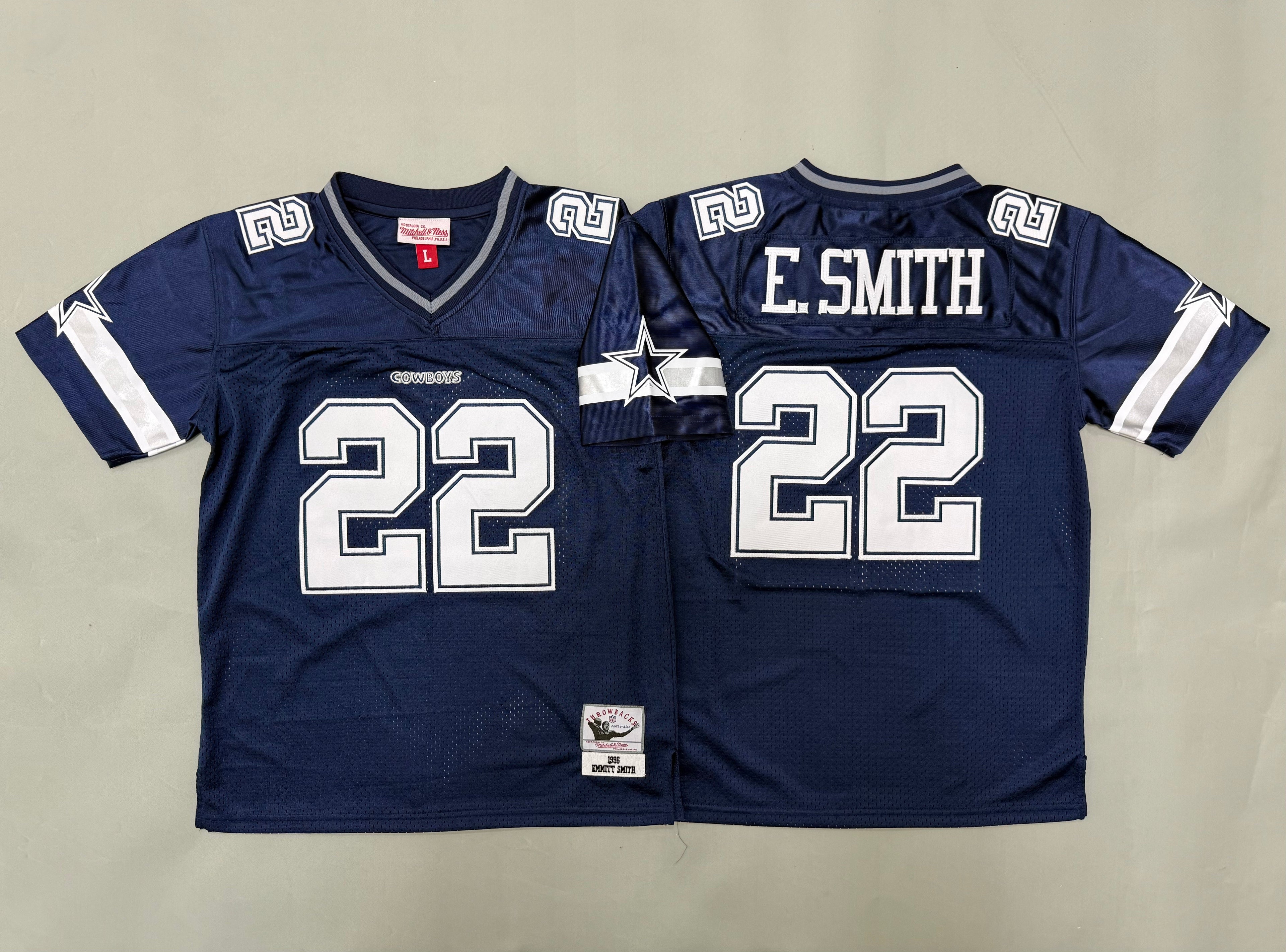 Youth Emmitt Smith  #22 Dallas Cowboys Navy Vintage Throwback Jersey