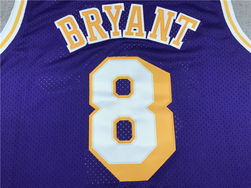 Kobe Bryant #8 Los Angeles Lakers 1996-97 Throwback Embroidered Jersey