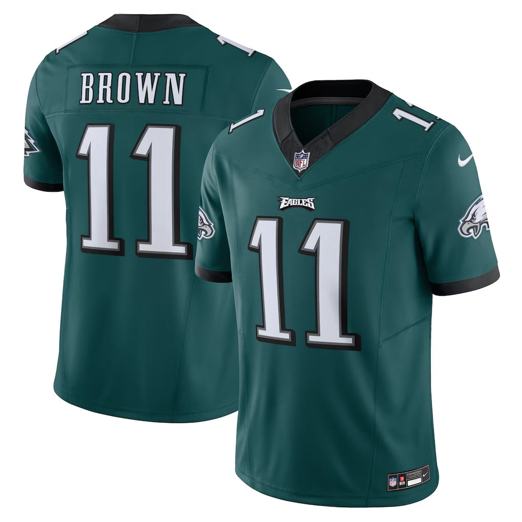 A.J. Brown #11 Philadelphia Eagles Midnight Green Vapor F.U.S.E. Limited Jersey
