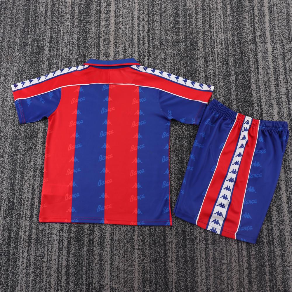 Barcelona Kids Retro Football Home Kit