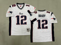 Mens Tom Brady#12 white New England Patriots Vintage Throwback Jersey