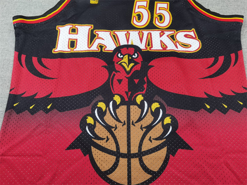 Atlanta Hawks Dikembe Mutombo 1996-97 #55 Throwback - Embroidered Jersey