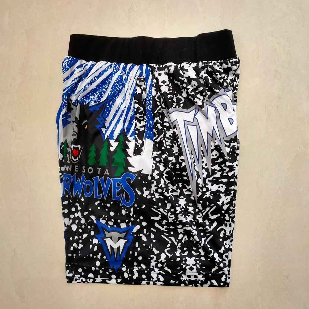Minnesota Timberwolves Mitchell&ness black pocket pants