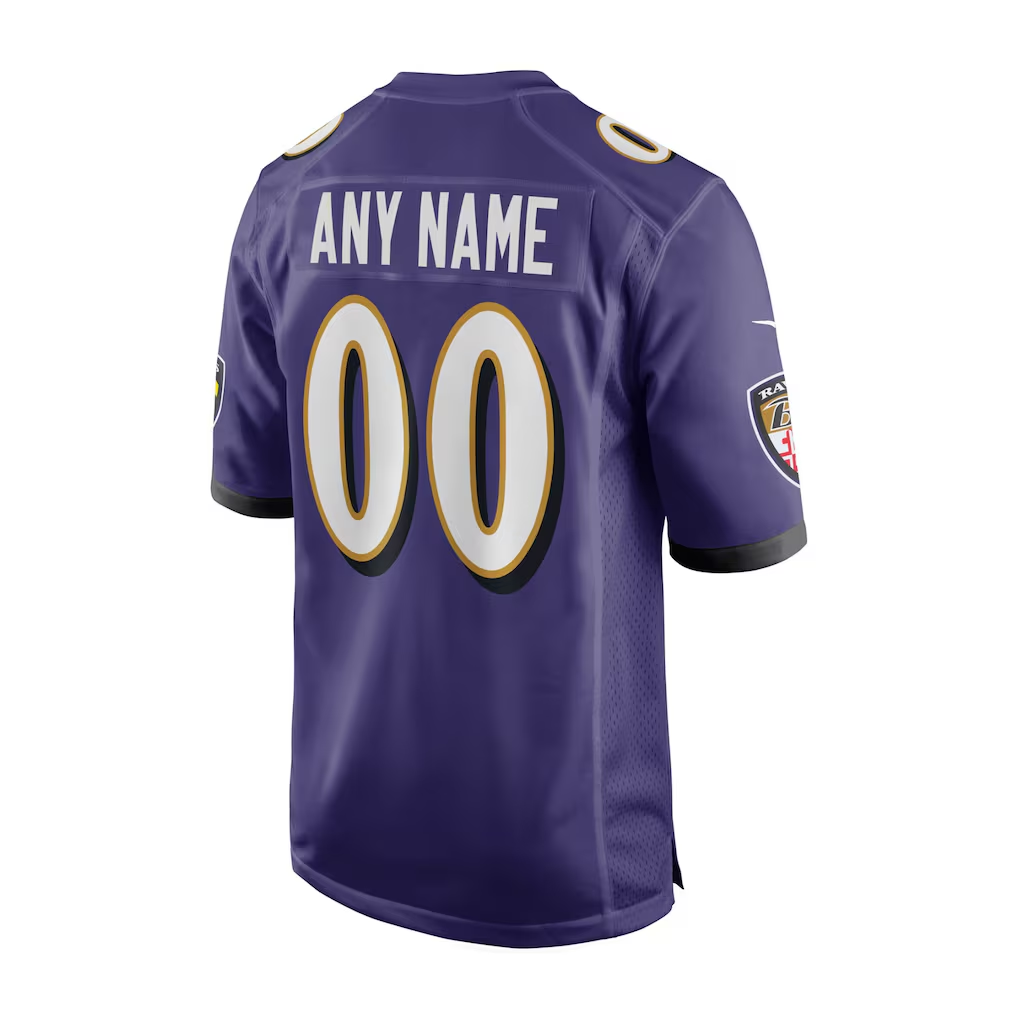 Custom Baltimore Ravens Purple Game Jersey