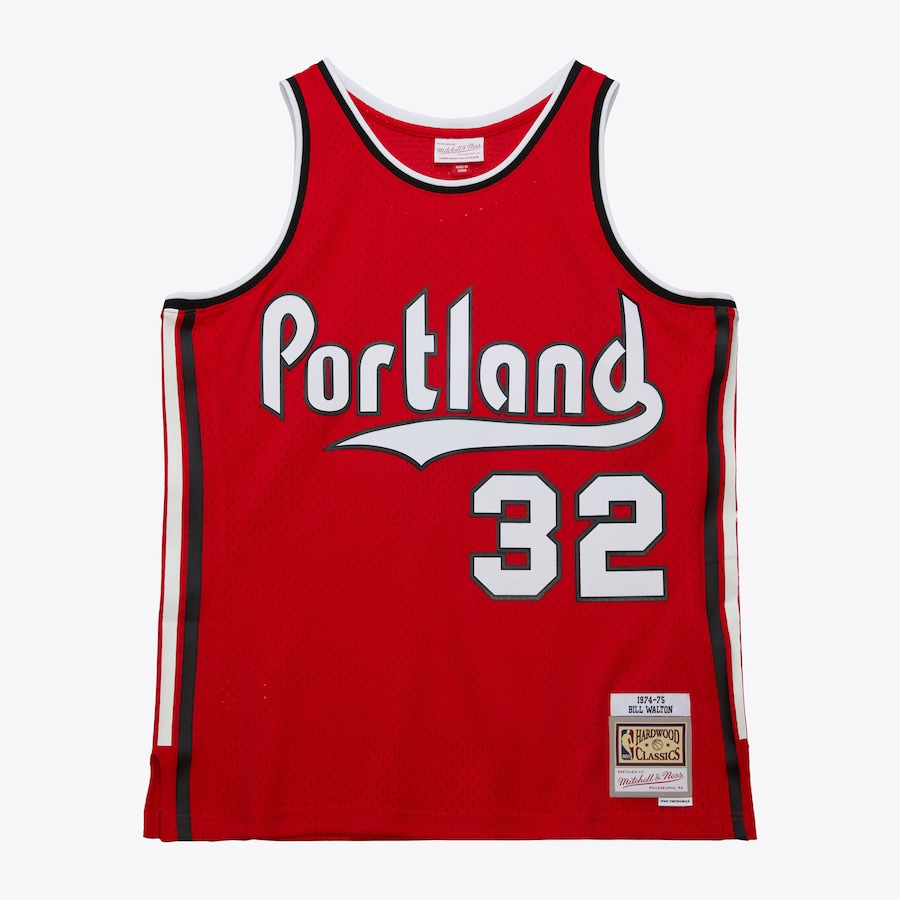 Men's Bill Walton Red Portland Trail Blazers 1974/75 Jersey