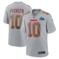 Isiah Pacheco Kansas City Chiefs Super Bowl LVII Patch Atmosphere Fashion Game Jersey - Gray