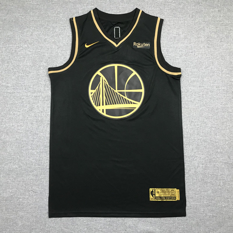Golden State Warriors Stephen Curry #30 "Black & Gold" City Edition Swingman Jersey - Embroidered