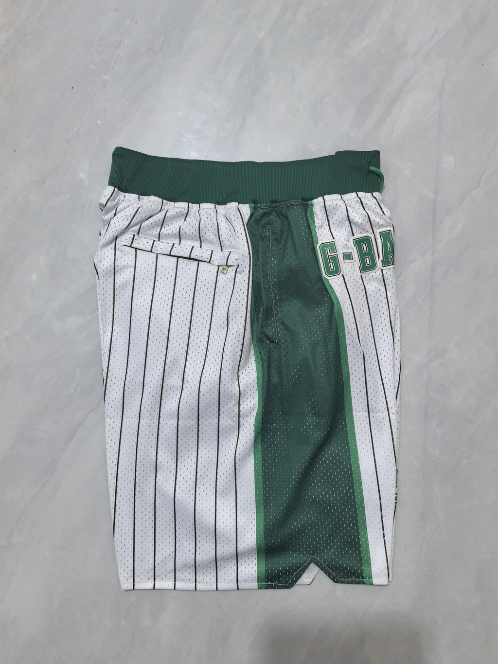 Movie Version White Striped Pocket Shorts