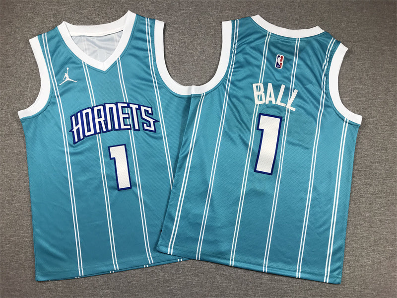 Youth LaMelo Ball Charlotte Hornets #1 Embroidered Jersey