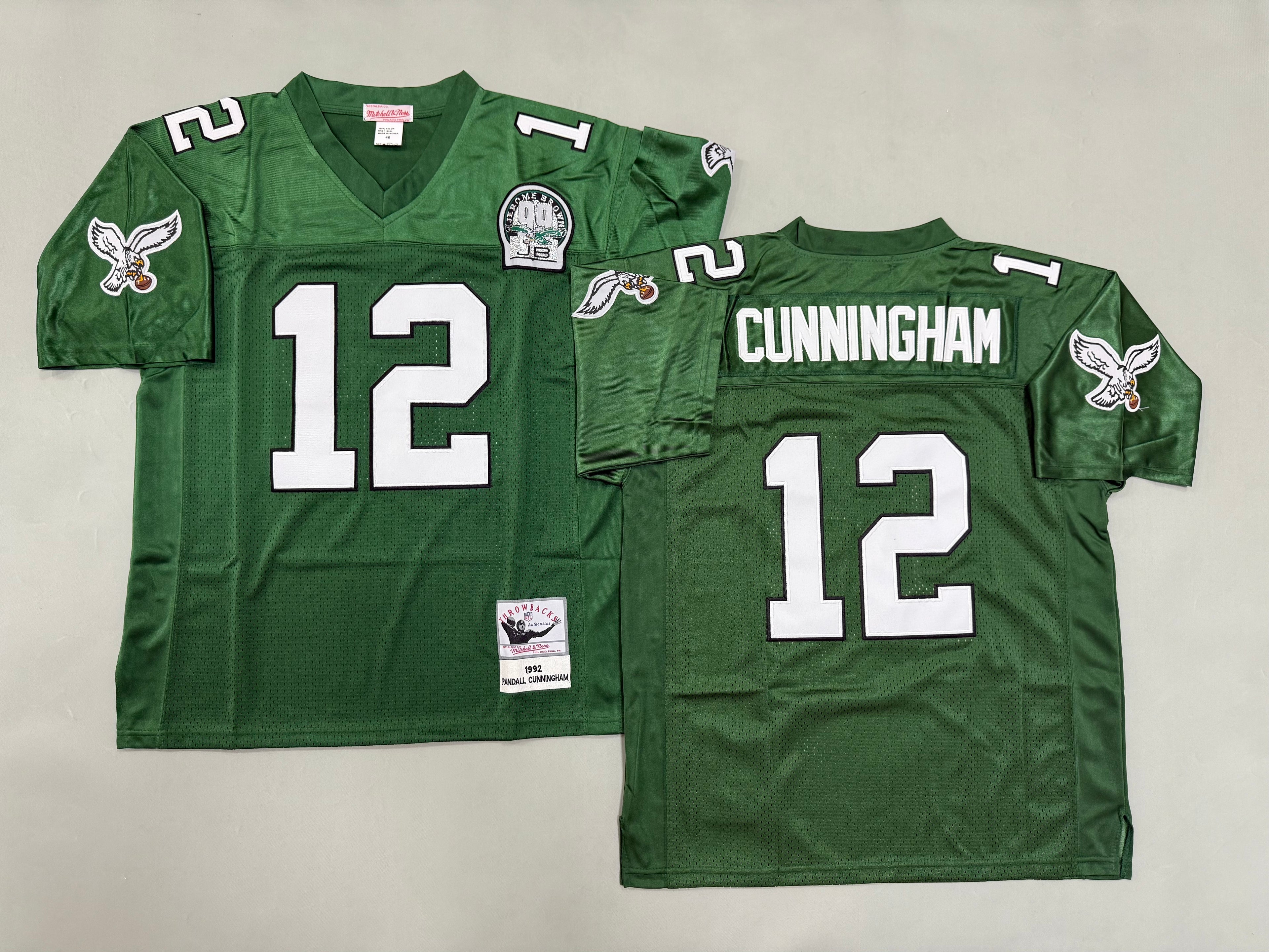 Mens Randall Cunningham#12 Philadelphia Eagles Vintage Throwback Jersey
