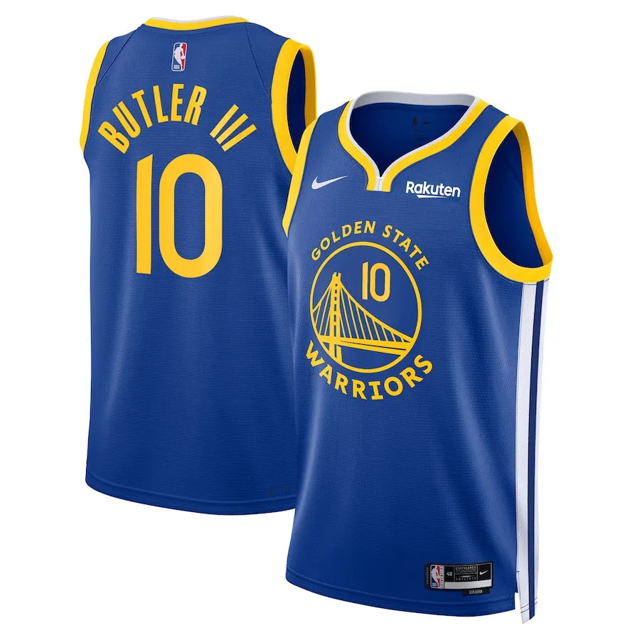 Unisex Jimmy Butler III Royal Golden State Warriors Badged Swingman Jersey - Icon Edition