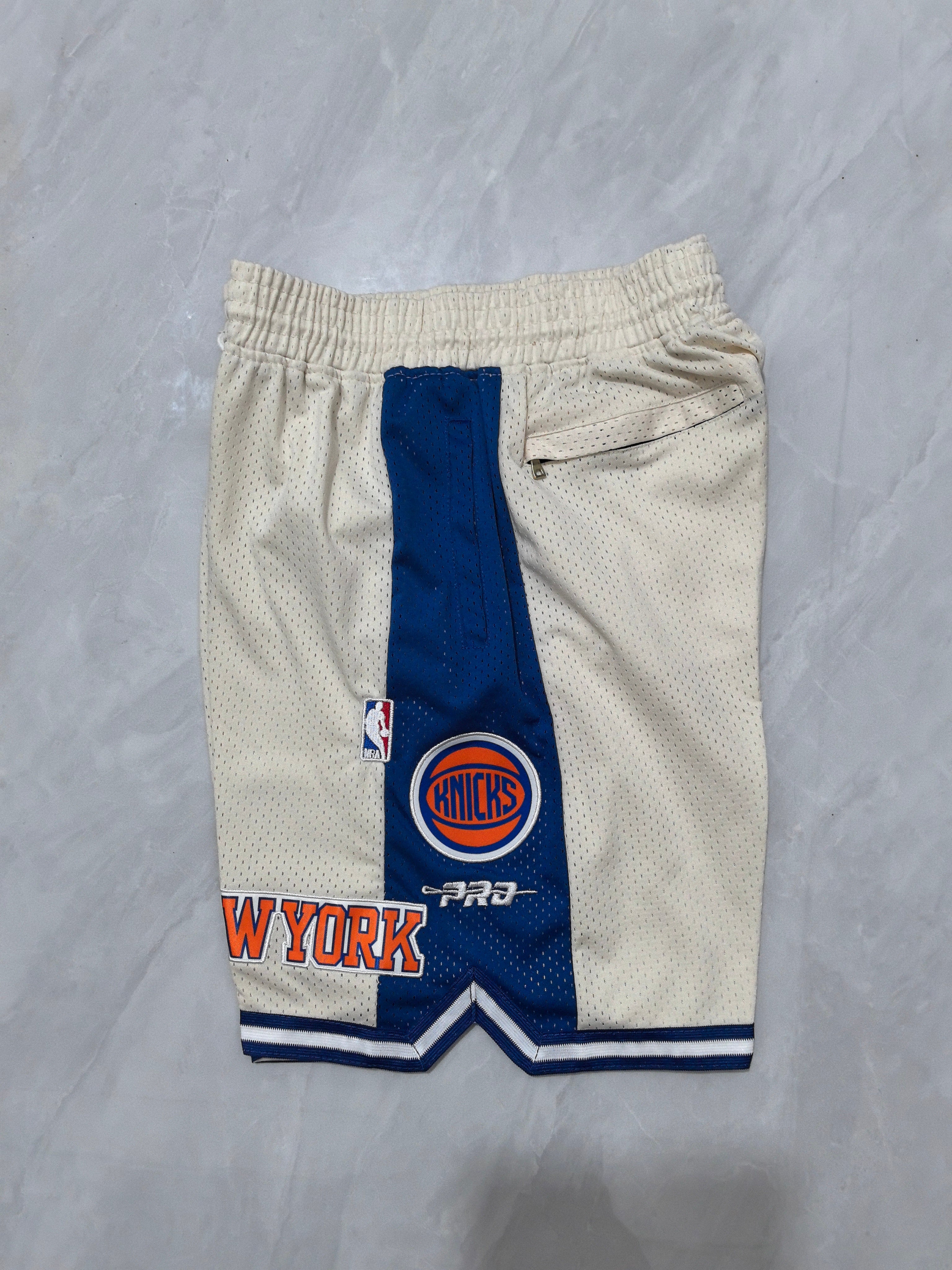 New York Knicks Off-White Pocket Shorts