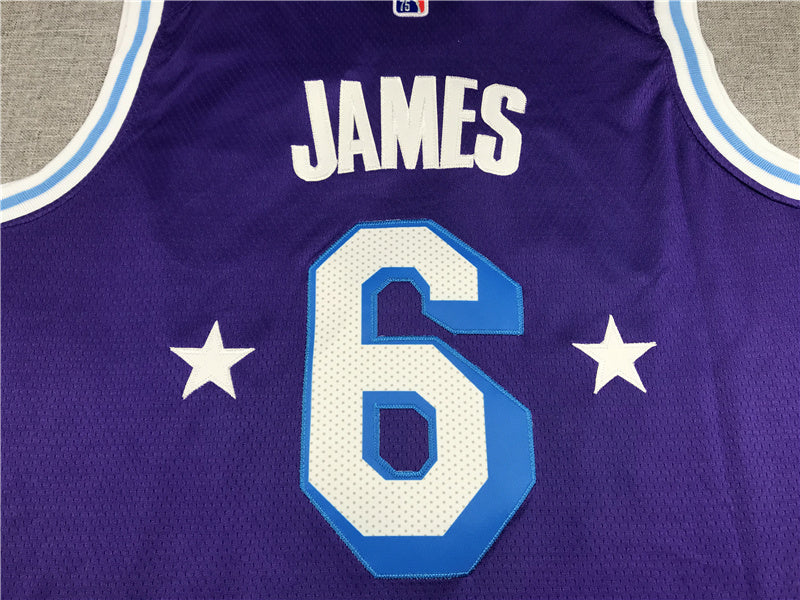 Lebron James  #6 Los Angeles Lakers 2022 City Edition Swingman Jersey - Embroidered