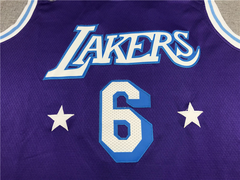Lebron James  #6 Los Angeles Lakers 2022 City Edition Swingman Jersey - Embroidered