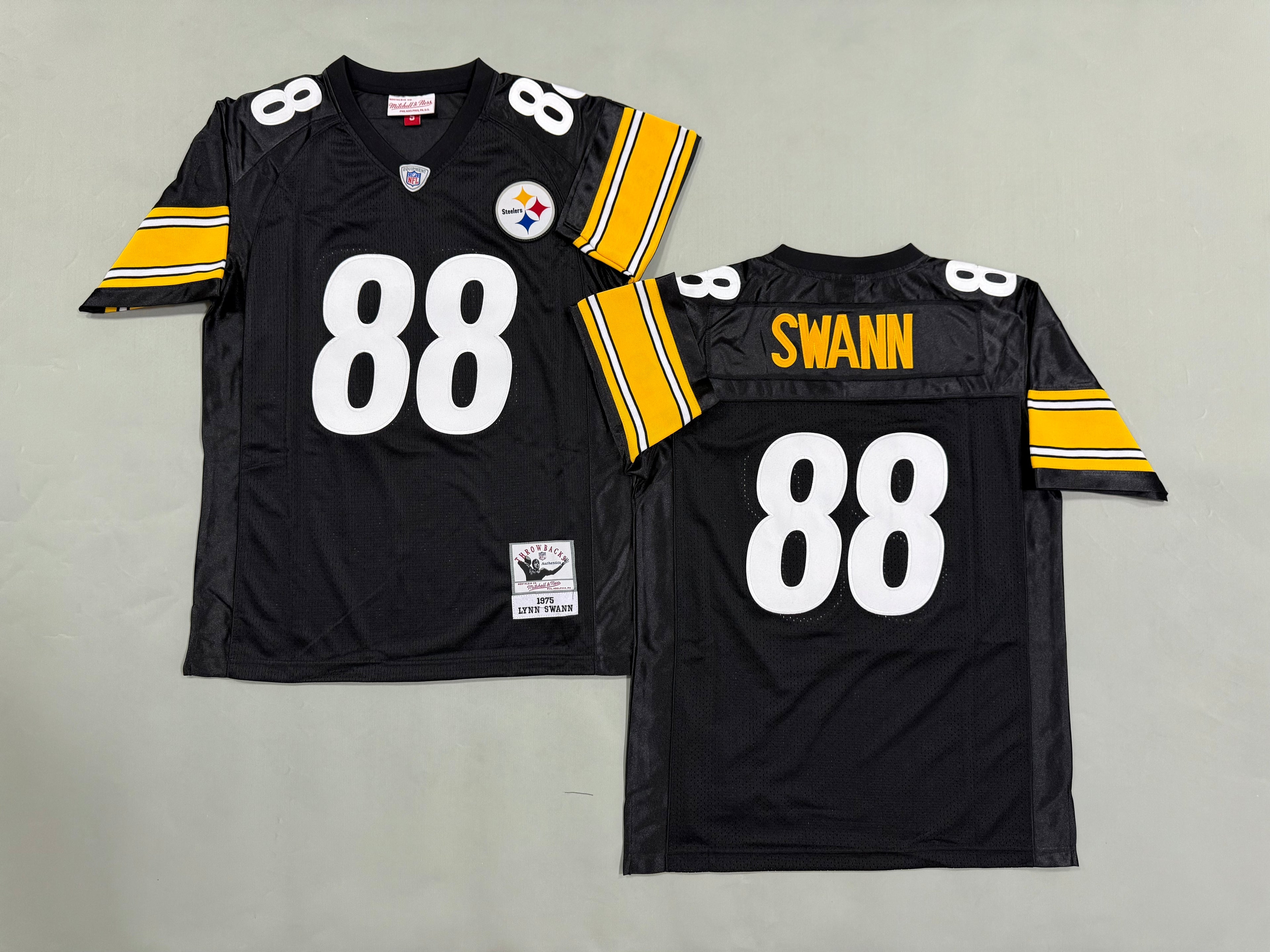 Mens Lynn Swann#88 black Pittsburgh Steelers Vintage Throwback Jersey