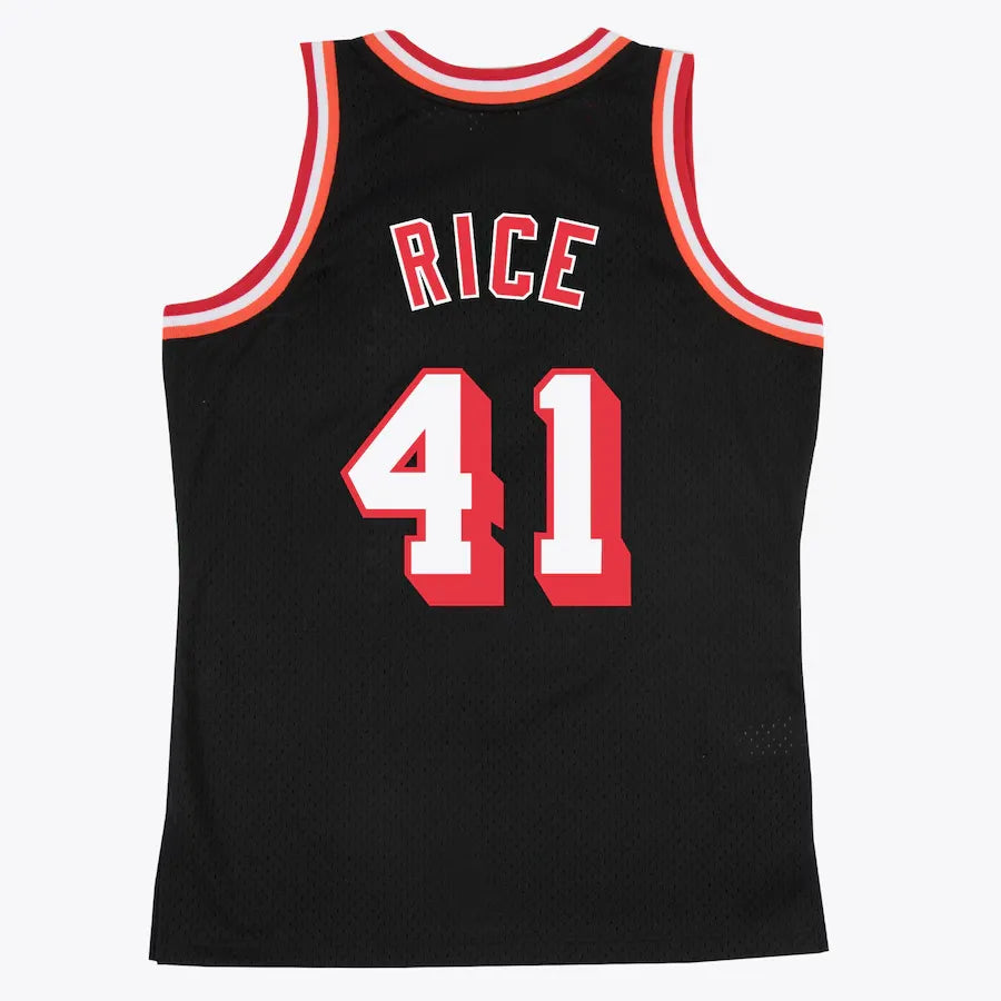 Men's Glen Rice Black Miami Heat 1994/95 Hardwood Classics  Jersey