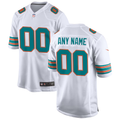 Custom Miami Dolphins White Game Jersey