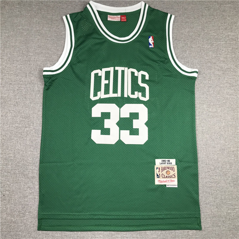 Boston Celtics Larry Bird #33 1985-86 Throwback — Embroidered Jersey