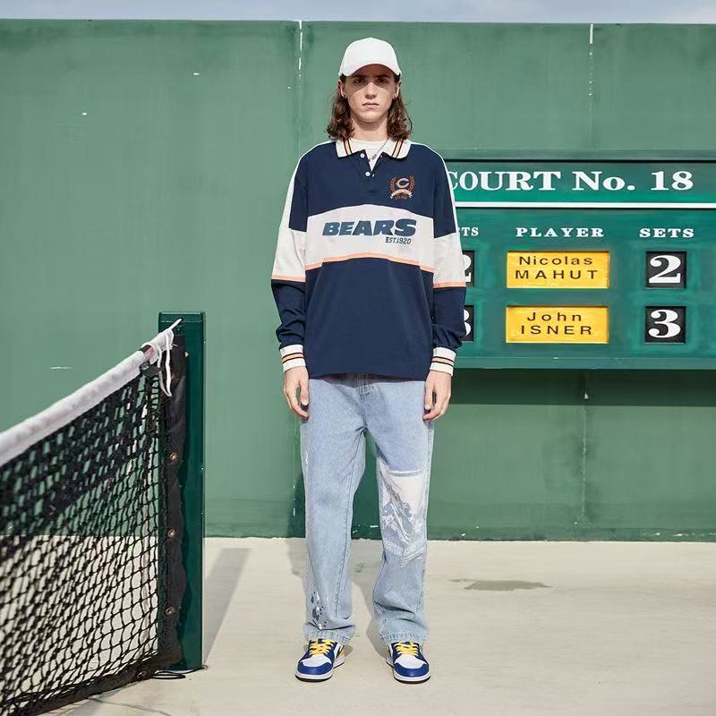 Bears Retro Long-Sleeve Athletic Training Jersey